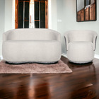 Kit Namoradeira Mais Poltrona Orgânico Beatriz Tecido Bouclé