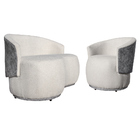 Kit Namoradeira Mais Poltrona Orgânico Beatriz Tecido Bouclé