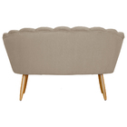 Kit Namoradeira Mais Poltrona Pétala Ds Estofados - Capuccino