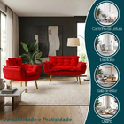 Kit Namoradeira Manicure  Poltrona Decorativa Para Sala Recep