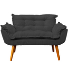 Kit Namoradeira Poltrona E Puff Decorativo Para Sala Manicure