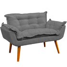 Kit Namoradeira Poltrona E Puff Decorativo Para Sala Manicure