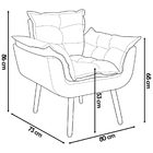 Kit Namoradeira Poltrona e Puff Decorativo Para Sala Recepção