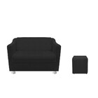 Kit Namoradeira Tilla E Puff Dado Corano Preto - Amarena Móve