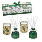 Kit Natal Com Vela No Pote E Frasco Para Difusor Sem Essência