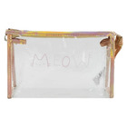 Kit Necessaire Transparente E Glitter - Rosé