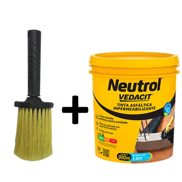 Kit Neutrol Acqua 900ml Vedacit + Broxa Redonda