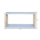 Kit Nicho Decoração Bebê E Prateleira Nuvem Pinus E Mdf Azul