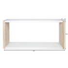 Kit Nicho E Prateleira Nuvem Infantil Bebê Mdf Branco E Pinus