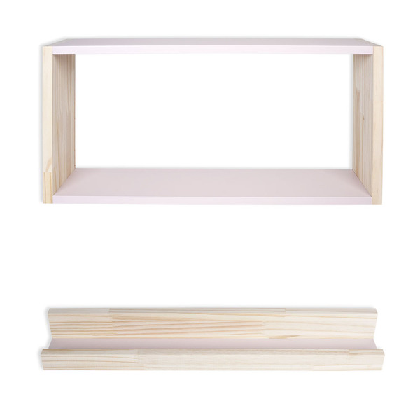 Kit Nicho E Prateleira Para Quadros E Porta Retratos Bebê Mdf