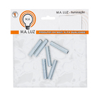 Kit Niples de Aço Cinza 1x4,5cm M.A Luz