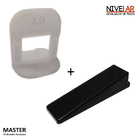 Kit Nivelador Master Piso 500 Clips +100 Cunhas Espaçamento: