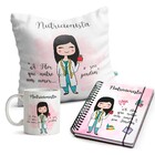 Kit Nutricionista Feminino Caneca Almofada E Agenda