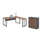 Kit Oficce Com Balcão Romario Noce Preto