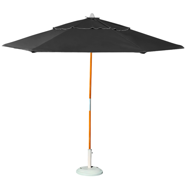 Kit Ombrelone 300 Redondo + Base De Concreto - Cinza Chumbo