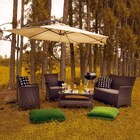 Kit Ombrelone Lateral Suspenso 3m Bora Bora Com Manivela + Ba