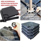 Kit Ombrelone Lateral Suspenso 3m Kauai Com Manivela + Base 6