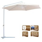 Kit Ombrelone Lateral Suspenso 3m Malibu Com Manivela + Base