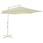 Kit Ombrelone Lateral Suspenso 3m Veneza Com Manivela + Base