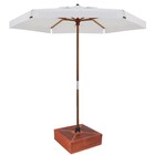 Kit Ombrelone Madeira 2,4m Xangri-lá Bagum Branco Com Base Re