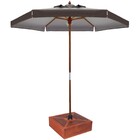 Kit Ombrelone Madeira 2,4m Xangri-lá Bagum Marrom Com Base Re