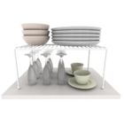 Kit Organizador Armário Cozinha - 6 Peças Branco Prateleira C