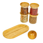 Kit Organizador De Bancada Para Temperos C/ Saleiro Esférico