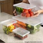 Kit Organizador De Geladeira 4,5l E Porta Ovos 12 Unidades T