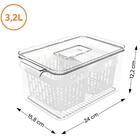 Kit Organizador De Geladeira 6l E 3,2l Cestos Internos Coza D