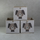 Kit Organizador Dobrável Infantil Tnt Cachorrinho C/3- Oikos