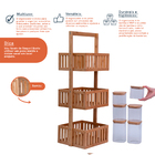 Kit Organizador Multiuso 3 Andares E Potes De Vidro - Oikos N