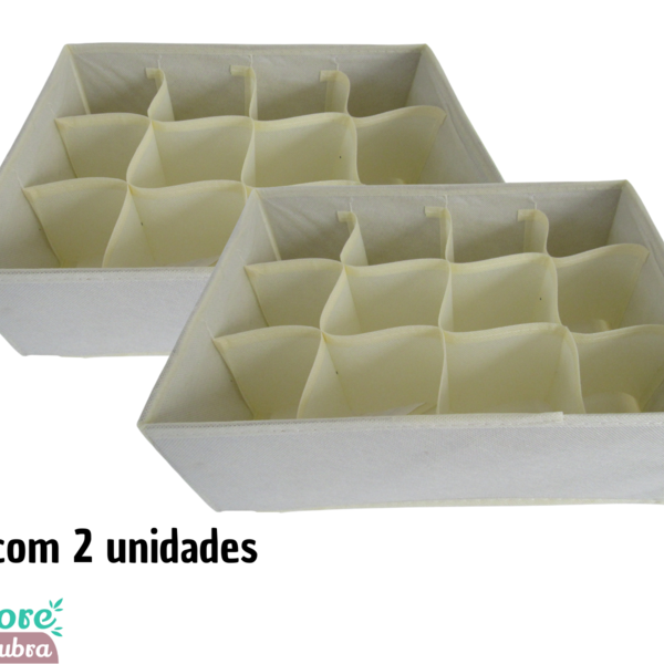 Kit Organizador P/ Gaveta 12 Divisórias 32x24x12 Top (2 Pçs)