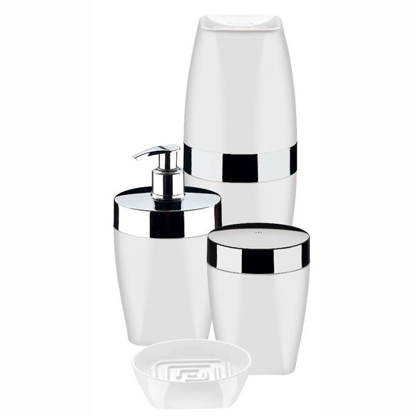 Kit Organizadores Para Banheiro Com 4 Peças - Branco