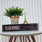 Kit P/ Decoração Sala Livro Fake + Torre Metal + Vaso Listra