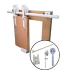 Kit P/ Porta Celeiro 2 Roldanas Aparente - Tubular 1,40 M - B