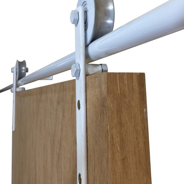 Kit P/ Porta Celeiro 2 Roldanas Aparente - Tubular 130 M - Br