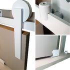 Kit P/ Porta Correr Celeiro 2 Roldanas - Alumínio Cantoneira