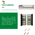 Kit P/ Porta Correr Embutir 28x35 Fenix 1,50m Natural - Fna-4