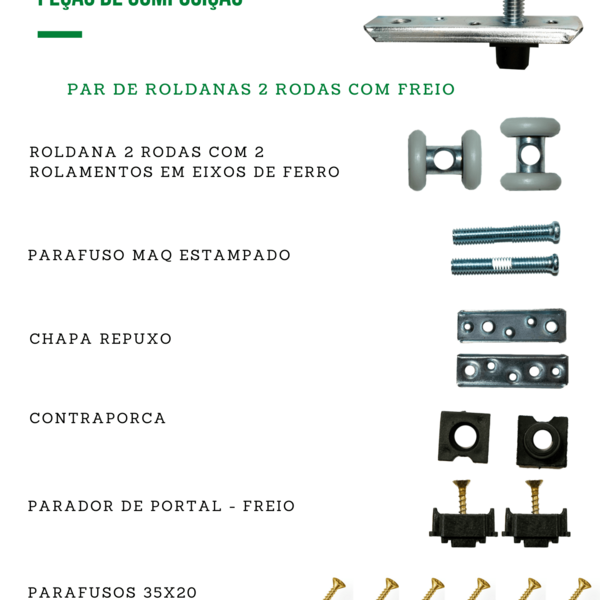 Kit P/ Porta Correr Embutir 28x35 Fenix 1,80m Natural - Fn-202