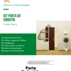 Kit P/ Porta Correr Embutir 28x35 Fenix 2,00m Natural - Fn-202