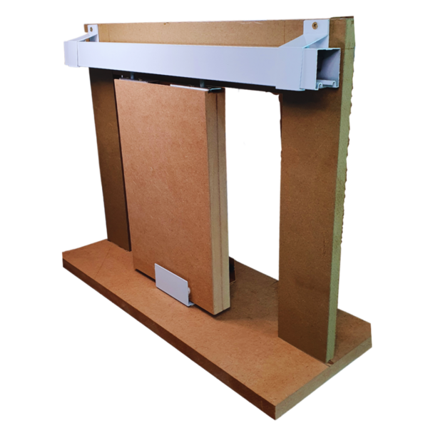 Kit P/ Porta Correr Trilho Alumínio 35x35 1,40m Branco