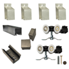 Kit P/ Porta Correr Trilho Alumínio 35x35 1,40m Natural