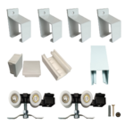 Kit P/ Porta Correr Trilho Alumínio 35x35 1,80m Branco