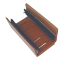 Kit P/ Porta Correr Trilho Alumínio 35x35 1,80m Cereja - Rda-4