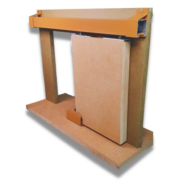 Kit P/ Porta Correr Trilho Alumínio 35x35 1,80m Cereja - Rda-4