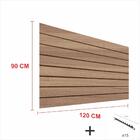 Kit Painel Canaletado Amadeirado 90cm(a)x1.20(c)+15 Ganchos R