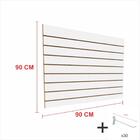 Kit Painel Canaletado Branco 90cm P 90cm 30 Ganchos 10cm
