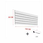 Kit Painel Canaletado Cinza 60cm X 120cm30 Ganchos 10cm