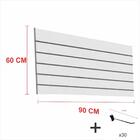 Kit Painel Canaletado Cinza 60cm X 90cm 30 Ganchos 10cm