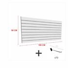Kit Painel Canaletado Cinza 90cm P 180cm70 Ganchos 10cm